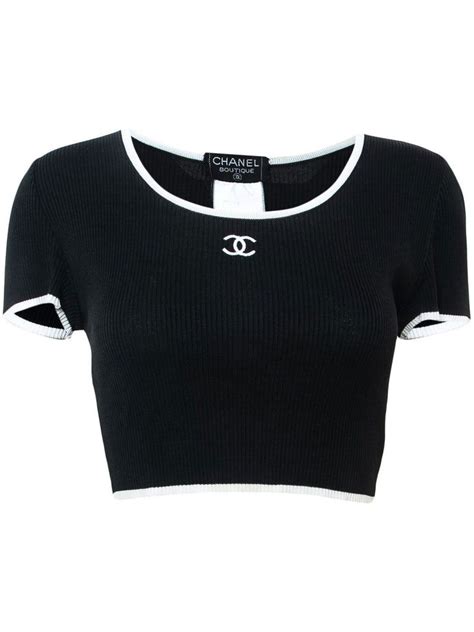 chanel crop top hoodie|pre owned chanel tops.